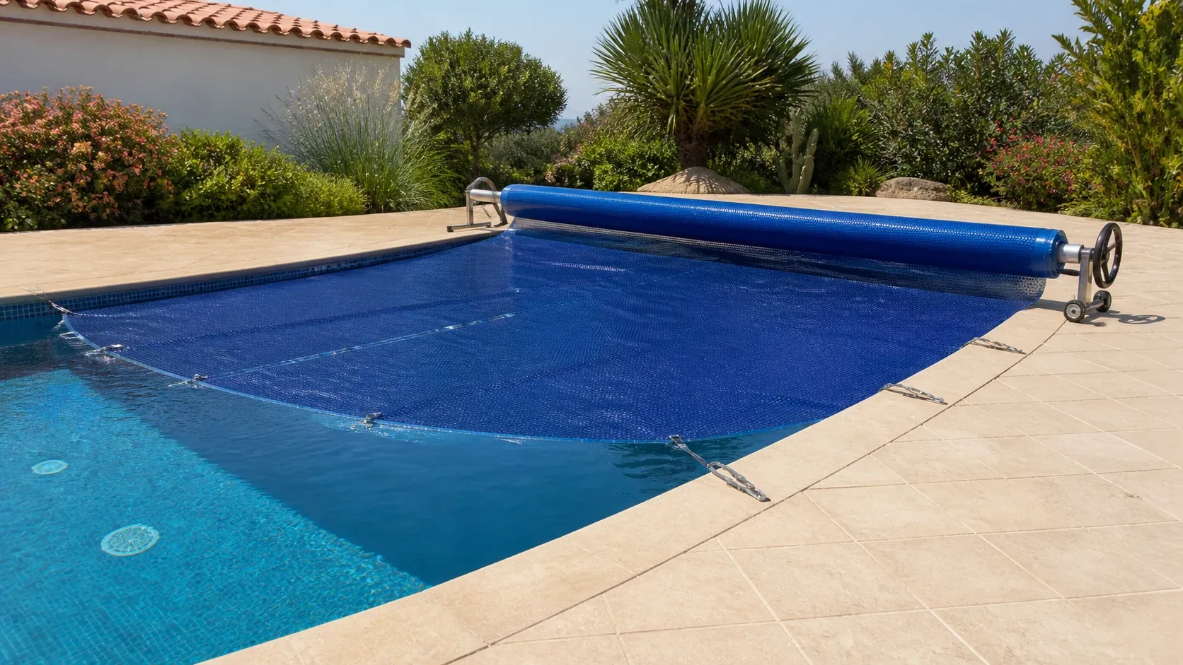 Imagem editorial do guia Cobertura de piscina: solar, proteção e limites