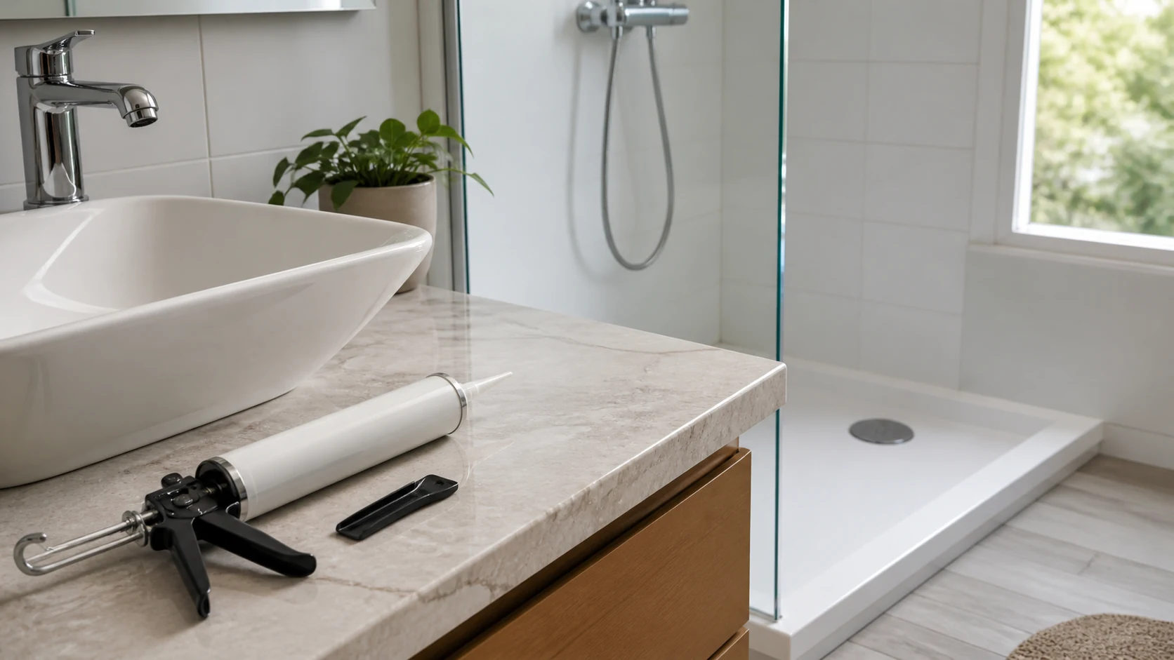 Imagem editorial do guia Silicone para casa de banho: onde usar e limites